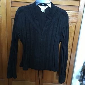 Allison Taylor Petite Black Blouse size PS